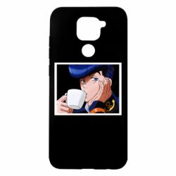 Чехол для Xiaomi Redmi Note 9/Redmi 10X Higashikata Josuke drinking tea - PrintSalon