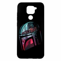 Чехол для Xiaomi Redmi Note 9/Redmi 10X Mandalorian Helmet profil - PrintSalon