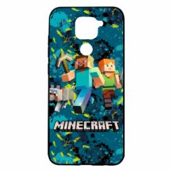 Чохол для Xiaomi Redmi Note 9 / Redmi 10X Minecraft Steve Alex And Dog - PrintSalon