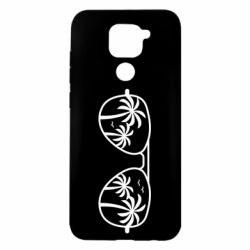 Чехол для Xiaomi Redmi Note 9/Redmi 10X Sunglasses And Palm Trees - PrintSalon