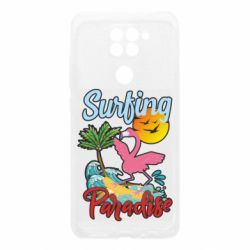 Чехол для Xiaomi Redmi Note 9/Redmi 10X Surfing Paradise Flamingo - PrintSalon