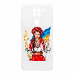 Чехол для Xiaomi Redmi Note 9/Redmi 10X Украинская девушка в венку - PrintSalon