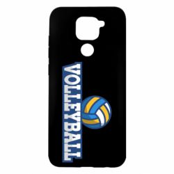 Чехол для Xiaomi Redmi Note 9/Redmi 10X Volleyball text and ball - PrintSalon