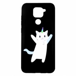 Чехол для Xiaomi Redmi Note 9/Redmi 10X White cheerful cat - PrintSalon