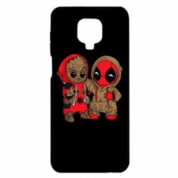 Чехол для Xiaomi Redmi Note 9S/9Pro/9Pro Max Baby Groot And Deadpool - PrintSalon