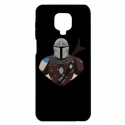Чехол для Xiaomi Redmi Note 9S/9Pro/9Pro Max Bust of Mandalorian - PrintSalon