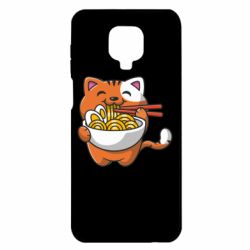 Чехол для Xiaomi Redmi Note 9S/9Pro/9Pro Max Cat and Ramen - PrintSalon