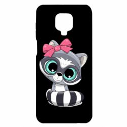 Чехол для Xiaomi Redmi Note 9S/9Pro/9Pro Max Cute raccoon - PrintSalon