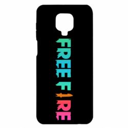 Чехол для Xiaomi Redmi Note 9S/9Pro/9Pro Max Free fire gradient logo - PrintSalon