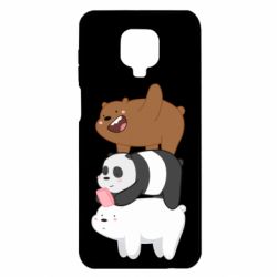 Чехол для Xiaomi Redmi Note 9S/9Pro/9Pro Max Гризли Панда и Белый - PrintSalon
