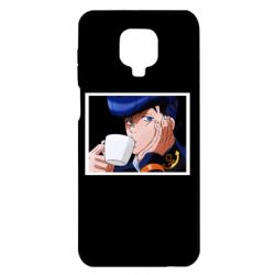 Чехол для Xiaomi Redmi Note 9S/9Pro/9Pro Max Higashikata Josuke drinking tea - PrintSalon