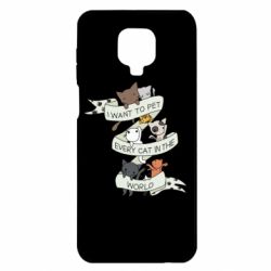 Чехол для Xiaomi Redmi Note 9S/9Pro/9Pro Max I want to open every cat in the world - PrintSalon