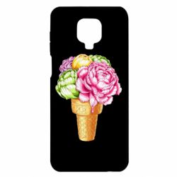 Чехол для Xiaomi Redmi Note 9S/9Pro/9Pro Max Ice cream flowers - PrintSalon