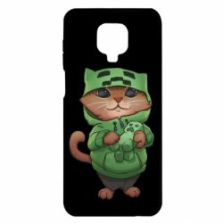 Чехол для Xiaomi Redmi Note 9S/9Pro/9Pro Max Кот Майнкрафт - PrintSalon