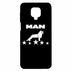 Чехол для Xiaomi Redmi Note 9S/9Pro/9Pro Max Man lion and stars - PrintSalon