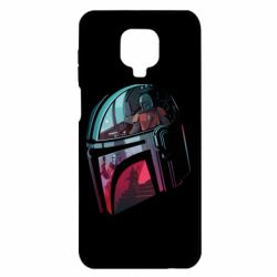 Чехол для Xiaomi Redmi Note 9S/9Pro/9Pro Max Mandalorian Helmet profil - PrintSalon