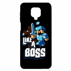 Чехол для Xiaomi Redmi Note 9S/9Pro/9Pro Max Minecraft Like a Boss - PrintSalon