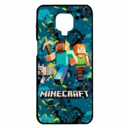 Чохол для Xiaomi Redmi Note 9S / 9Pro / 9Pro Max Minecraft Steve Alex And Dog - PrintSalon