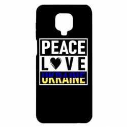 Чехол для Xiaomi Redmi Note 9S/9Pro/9Pro Max PEACE LOVE UKRAINE - PrintSalon