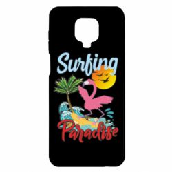 Чехол для Xiaomi Redmi Note 9S/9Pro/9Pro Max Surfing Paradise Flamingo - PrintSalon