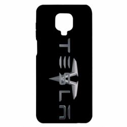 Чехол для Xiaomi Redmi Note 9S/9Pro/9Pro Max Tesla Car logo - PrintSalon