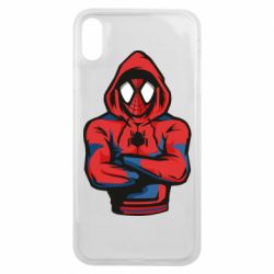 Чехол для iPhone Xs Max Человек паук в толстовке - PrintSalon
