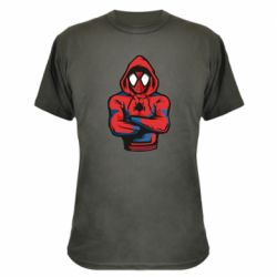 Камуфляжная футболка Человек паук в толстовке - PrintSalon