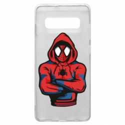 Чехол для Samsung S10+ Человек паук в толстовке - PrintSalon