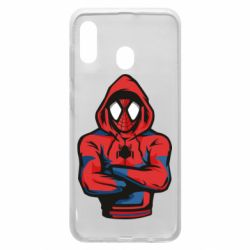 Чехол для Samsung A20 Человек паук в толстовке - PrintSalon