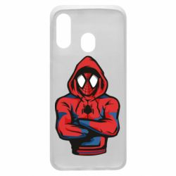 Чехол для Samsung A40 Человек паук в толстовке - PrintSalon
