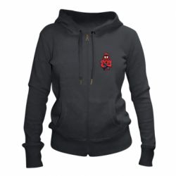 Женское худи на молнии Человек паук в толстовке - PrintSalon