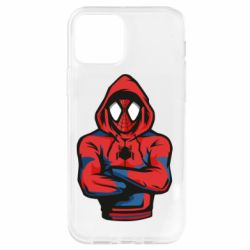 Чехол для iPhone 12 Человек паук в толстовке - PrintSalon