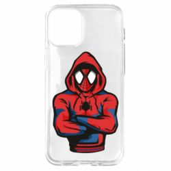 Чехол для iPhone 12 mini Человек паук в толстовке - PrintSalon