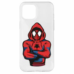 Чехол для iPhone 12 Pro Max Человек паук в толстовке - PrintSalon