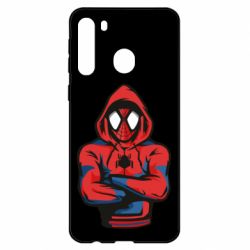 Чехол для Samsung A21 Человек паук в толстовке - PrintSalon