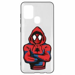 Чехол для Samsung A21s Человек паук в толстовке - PrintSalon