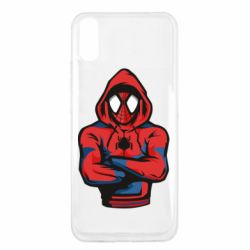 Чехол для Xiaomi Redmi 9a Человек паук в толстовке - PrintSalon