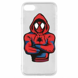Чехол для iPhone SE 2022 Человек паук в толстовке - PrintSalon