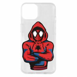 Чехол для iPhone 14 Человек паук в толстовке - PrintSalon