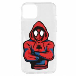 Чехол для iPhone 14 Plus Человек паук в толстовке - PrintSalon