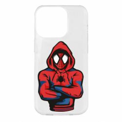 Чехол для iPhone 14 Pro Человек паук в толстовке - PrintSalon