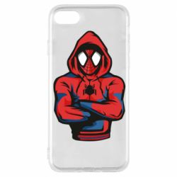 Чехол для iPhone 8 Человек паук в толстовке - PrintSalon
