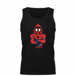 Мужская майка Человек паук в толстовке - PrintSalon