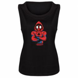 Женская майка Человек паук в толстовке - PrintSalon