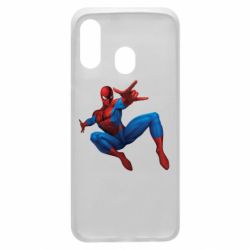 Чехол для Samsung A40 Человек Паук - PrintSalon