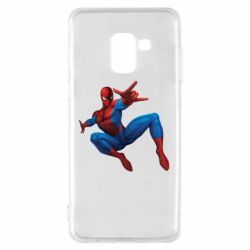 Чехол для Samsung A8 2018 Человек Паук - PrintSalon