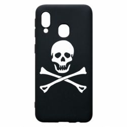Чехол для Samsung A40 Череп и кости - PrintSalon
