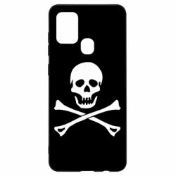 Чехол для Samsung A21s Череп и кости - PrintSalon