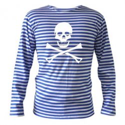 Тельняшка с длинным рукавом Череп и кости - PrintSalon