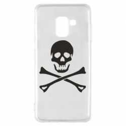 Чехол для Samsung A8 2018 Череп и кости - PrintSalon